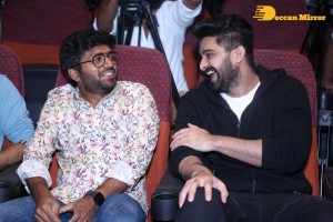 Naga Shaurya and Shirley Setia attend the teaser launch of the film Krishna Vrinda Vihari