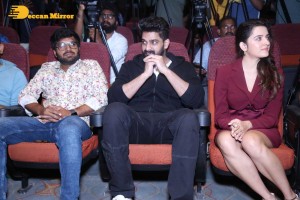 Naga Shaurya and Shirley Setia attend the teaser launch of the film Krishna Vrinda Vihari