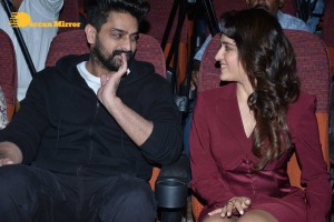 Naga Shaurya and Shirley Setia attend the teaser launch of the film Krishna Vrinda Vihari