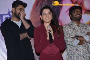 Naga Shaurya and Shirley Setia attend the teaser launch of the film Krishna Vrinda Vihari