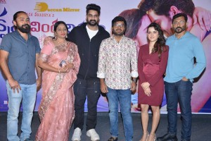 Naga Shaurya and Shirley Setia attend the teaser launch of the film Krishna Vrinda Vihari