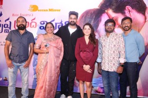 Naga Shaurya and Shirley Setia attend the teaser launch of the film Krishna Vrinda Vihari