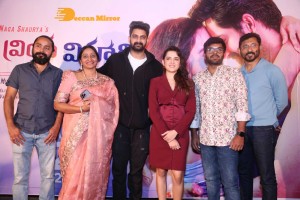 Naga Shaurya and Shirley Setia attend the teaser launch of the film Krishna Vrinda Vihari