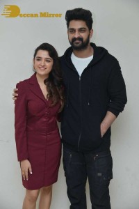Naga Shaurya and Shirley Setia attend the teaser launch of the film Krishna Vrinda Vihari