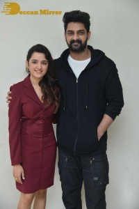 Naga Shaurya and Shirley Setia attend the teaser launch of the film Krishna Vrinda Vihari
