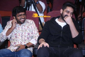 Naga Shaurya and Shirley Setia attend the teaser launch of the film Krishna Vrinda Vihari