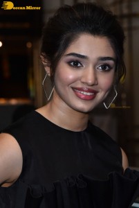 Krithi Shetty in a black dress