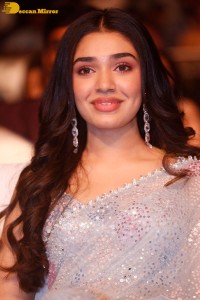 Telugu actress Krithi Shetty in a blue saree