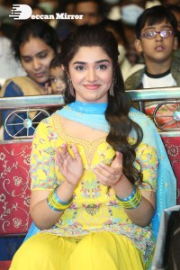 Actress Krithi Shetty in a Yellow Dress