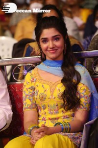 Actress Krithi Shetty in a Yellow Dress