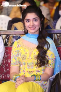 Actress Krithi Shetty in a Yellow Dress