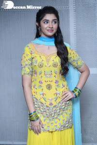Actress Krithi Shetty in a Yellow Dress