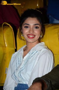 Actress Krithi Shetty attends a movie event