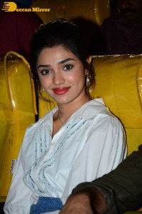 Actress Krithi Shetty attends a movie event