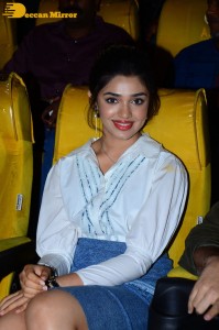 Actress Krithi Shetty attends a movie event