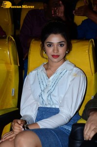 Actress Krithi Shetty attends a movie event