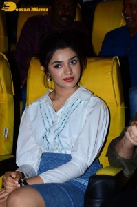 Actress Krithi Shetty attends a movie event