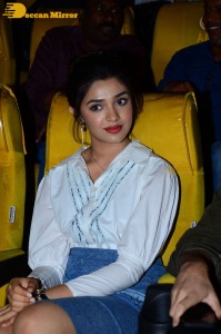 Actress Krithi Shetty attends a movie event