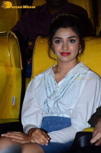 Actress Krithi Shetty attends a movie event