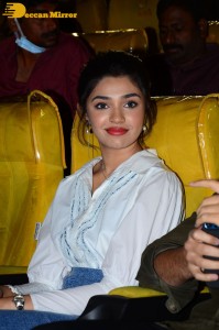 Actress Krithi Shetty attends a movie event