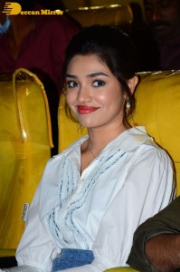 Actress Krithi Shetty attends a movie event