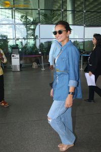 bollywood actress Kriti Kharbanda stylish in all denim wear