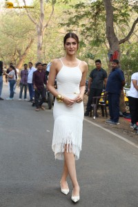 actress kriti sanon ravishing looks in a white dress