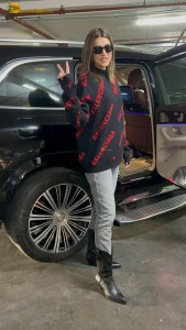 actress Kriti Sanon making a fashion statement at mumbai airport with a stylish look