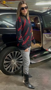 actress Kriti Sanon making a fashion statement at mumbai airport with a stylish look