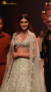 Actress Kriti Sanon doing a ramp walk in Mumbai