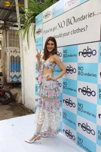 Kriti Sanon and her sister Nupur Sanon attend the launch of their fashion label No Boundaries
