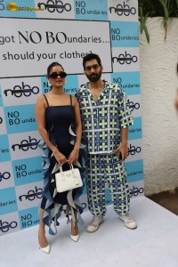 Kriti Sanon and her sister Nupur Sanon attend the launch of their fashion label No Boundaries