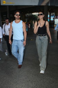 Tiger Shroff and Kriti Sanon spotted at Mumbai Airport on Oct 19, 2023