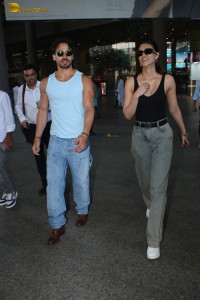 Tiger Shroff and Kriti Sanon spotted at Mumbai Airport on Oct 19, 2023