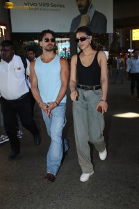 Tiger Shroff and Kriti Sanon spotted at Mumbai Airport on Oct 19, 2023
