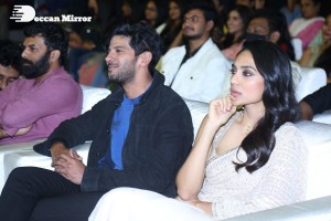 Malayalam and Telugu film Kurup Pre-Release Event attended by Dulquer Salmaan, Sobhita Dhulipala and others