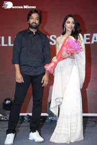 Malayalam and Telugu film Kurup Pre-Release Event attended by Dulquer Salmaan, Sobhita Dhulipala and others