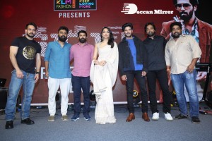 Malayalam and Telugu film Kurup Pre-Release Event attended by Dulquer Salmaan, Sobhita Dhulipala and others