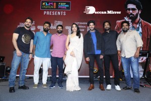 Malayalam and Telugu film Kurup Pre-Release Event attended by Dulquer Salmaan, Sobhita Dhulipala and others