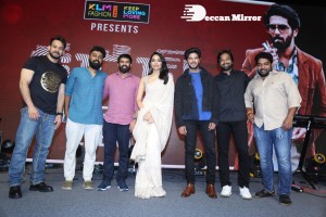 Malayalam and Telugu film Kurup Pre-Release Event attended by Dulquer Salmaan, Sobhita Dhulipala and others