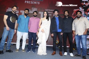 Malayalam and Telugu film Kurup Pre-Release Event attended by Dulquer Salmaan, Sobhita Dhulipala and others
