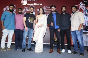 Malayalam and Telugu film Kurup Pre-Release Event attended by Dulquer Salmaan, Sobhita Dhulipala and others