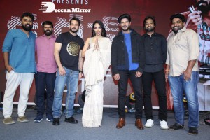 Malayalam and Telugu film Kurup Pre-Release Event attended by Dulquer Salmaan, Sobhita Dhulipala and others