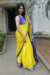 actress Kushee Ravi beautiful in a yellow saree