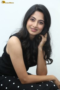 actress Kushee Ravi cute in black dress