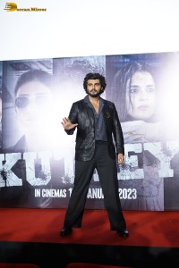 Trailer Launch of Kuttey attended by Arjun Kapoor, Tabu and Naseeruddin Shah