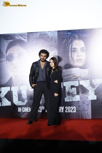 Trailer Launch of Kuttey attended by Arjun Kapoor, Tabu and Naseeruddin Shah