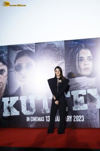 Trailer Launch of Kuttey attended by Arjun Kapoor, Tabu and Naseeruddin Shah