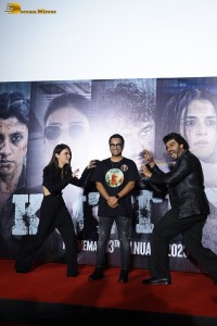 Trailer Launch of Kuttey attended by Arjun Kapoor, Tabu and Naseeruddin Shah