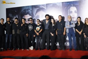 Trailer Launch of Kuttey attended by Arjun Kapoor, Tabu and Naseeruddin Shah